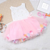salaher Girls Baby Dresses Lace Flower Floral Petals Clothes Cute Princess Colorful Toddler Newborn Baby Girls Dress