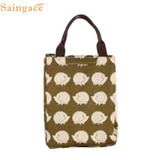Saingace Lunch BagThermal Insulated Tote Picnic Lunch Cool Bag Cooler Box Handbag Waterproof Canvas Lunch Bags Lunch With Rice