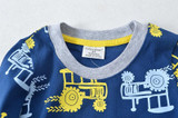 SAILEROAD Cartoon Vehicle Tractors Children Boy's Long Sleeve T Shirt Spring Cotton Baby Kid's Tees T-Shirts Child Boys Clothing