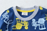 SAILEROAD Cartoon Vehicle Tractors Children Boy's Long Sleeve T Shirt Spring Cotton Baby Kid's Tees T-Shirts Child Boys Clothing