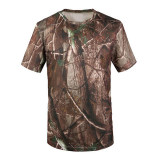 SAF-New Camouflage T-shirt Men Breathable Army Tactical Combat T Shirt Military Dry Camo Camp Tees
