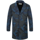 VIISHOW New Arrival Long Trench Coat Men Fashion Clothes Men Casual Brand Windbreaker Mens Camouflage Outerwear Coat F102853