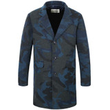 VIISHOW New Arrival Long Trench Coat Men Fashion Clothes Men Casual Brand Windbreaker Mens Camouflage Outerwear Coat F102853