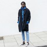 VIISHOW Mens Long Coats Autumn Winter Men's Fashion Zip Long Trench Coat Jacket Pea Coat Overcoat British Style FC40564