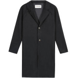 VIISHOW Long Trench Coat Men Single Breasted Pea Coats Men Casual Black Long Jacket Men Fashion Coat Men Overcoat FC14063
