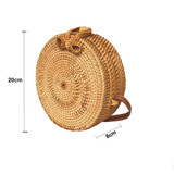 Vietnam Hand Woven Bag Round Rattan Straw Bags Bohemia Style Beach Circle Bag INS Popular