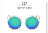 VictoryLip Vintage Round Big Oversized lens Mirror Brand Designer Pink Sunglasses Lady Cool UV400 Women Sun Glasses Female