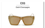 VictoryLip Oversized Rimless Men Women Brand Designer Large Frame Mirror Sunglasses Male Shades UV400 Mirror Sun Glasses Female