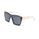 VictoryLip Oversized Rimless Men Women Brand Designer Large Frame Mirror Sunglasses Male Shades UV400 Mirror Sun Glasses Female