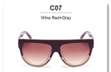 VictoryLip Fashion Celebrity Brand Designer Women Sunglasses Sun Glasses Flat Top Shield Lady Female Superstar Oversize Shades