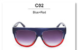 VictoryLip Fashion Celebrity Brand Designer Women Sunglasses Sun Glasses Flat Top Shield Lady Female Superstar Oversize Shades