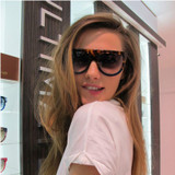 VictoryLip Fashion Celebrity Brand Designer Women Sunglasses Sun Glasses Flat Top Shield Lady Female Superstar Oversize Shades