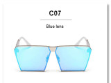 VictoryLip Fashion Luxury 2016  Men Oversized Flat  Square sunglasses Women Brand Designer Beach Metal Mirror Lens Sun Glasses