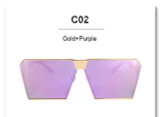 VictoryLip Fashion Luxury 2016  Men Oversized Flat  Square sunglasses Women Brand Designer Beach Metal Mirror Lens Sun Glasses