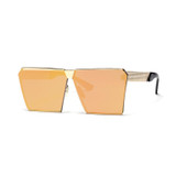 VictoryLip Fashion Luxury 2016  Men Oversized Flat  Square sunglasses Women Brand Designer Beach Metal Mirror Lens Sun Glasses