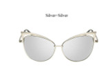 VictoryLip 2017 Fashion Cat Eye Rose Gold Mirror Sunglasses Women Brand Designer Metal Frame Lady Sun Glasses  Cateye Female