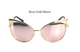 VictoryLip 2017 Fashion Cat Eye Rose Gold Mirror Sunglasses Women Brand Designer Metal Frame Lady Sun Glasses  Cateye Female