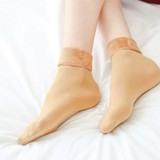 VICIVIYA 1 Pair Women Stockings Winter Warm Thermal Socks Hosiery Thicken Wool Calcetines Snow Boots Cotton Sock Velvet Footwear