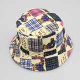 2-6T Baby Cartoon Print Bucket Sun Hat Floral Children Summer Panama Caps Baby Girls Fisherman Straw Hat Kids Boys Topee cap