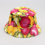 2-6T Baby Cartoon Print Bucket Sun Hat Floral Children Summer Panama Caps Baby Girls Fisherman Straw Hat Kids Boys Topee cap
