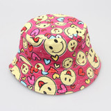 2-6T Baby Cartoon Print Bucket Sun Hat Floral Children Summer Panama Caps Baby Girls Fisherman Straw Hat Kids Boys Topee cap