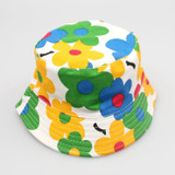 2-6T Baby Cartoon Print Bucket Sun Hat Floral Children Summer Panama Caps Baby Girls Fisherman Straw Hat Kids Boys Topee cap