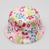 2-6T Baby Cartoon Print Bucket Sun Hat Floral Children Summer Panama Caps Baby Girls Fisherman Straw Hat Kids Boys Topee cap