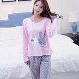 Unisex Spring and Autumn Pajama Sets 2016 Cute Cartoon Sleepwear Women Pajama Cotton Animal Pajama Plus Size XXXL Pijamas Mujer