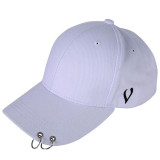 Unisex Casual Solid Adjustable Baseball Caps Snapback hats for men baseball cap women men white baseball cap hat with Rings 896