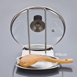 Unique Design Stainless Steel Pan Pot Rack Cover Lid Rack Stand Spoon Holder Holder Kitchen Tool
