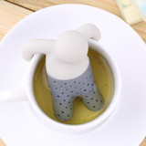 Unique Cute Tea Strainer, Interesting Life Partner Cute Mr Teapot Silicone Tea Infuser Filter Teapot for Tea & Coffee Drinkware