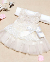 UNIKIDS Cozy Baby Kids Girls Lace Bowknot Flower Dress Princess Dresses Formal Party Tutu Dress Children Clothes