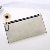 Scrub Matte Long Wallet Women Luxury Brand phone bag Womens Wallets And Purses Leather Clutches Solid Zipper