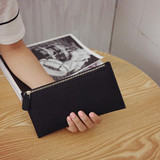 Scrub Matte Long Wallet Women Luxury Brand phone bag Womens Wallets And Purses Leather Clutches Solid Zipper