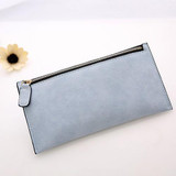 Scrub Matte Long Wallet Women Luxury Brand phone bag Womens Wallets And Purses Leather Clutches Solid Zipper
