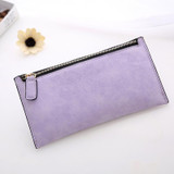 Scrub Matte Long Wallet Women Luxury Brand phone bag Womens Wallets And Purses Leather Clutches Solid Zipper