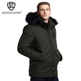 SCOTCH CCWZ Brand RU/EU size Long Thick Warm Winter Jacket Men Parkas 2017 Fashion Jackets And Coats Clothing Outerwear L-2906