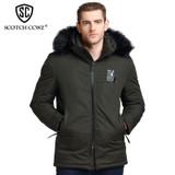 SCOTCH CCWZ Brand RU/EU size Long Thick Warm Winter Jacket Men Parkas 2017 Fashion Jackets And Coats Clothing Outerwear L-2906
