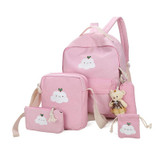 School bags for junior girls kids backpack set 4 pieces canvas school bag for kids and girls sturdy school backpack 5