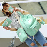 School bags for junior girls kids backpack set 4 pieces canvas school bag for kids and girls sturdy school backpack 5