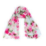 Scarf women Sexy rose flower pattern shawls and scarves Casual Loose spring Womens scarf Voile Long Stole foulard femme Wraps#5