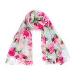 Scarf women Sexy rose flower pattern shawls and scarves Casual Loose spring Womens scarf Voile Long Stole foulard femme Wraps#5