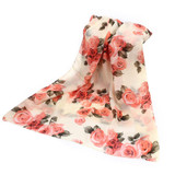 Scarf women Sexy rose flower pattern shawls and scarves Casual Loose spring Womens scarf Voile Long Stole foulard femme Wraps#5