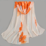 Scarf luxury brand spring 2017 fashion women silk scarf chiffon hijab print thin long scarves foulard