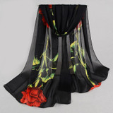 Scarf luxury brand spring 2017 fashion women silk scarf chiffon hijab print thin long scarves foulard