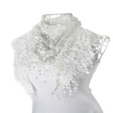 Scarf CHAMSGEND WillBeen Fashion Lace Tassel Sheer Burntout Floral Print Triangle Mantilla Scarf Shawl Jan16 Drop Shipping