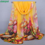 Scarf CHAMSGEND Fashion Women Long Soft Wrap scarf Ladies Shawl Chiffon Scarf Scarves Pretty WillBeen Jan16 Drop Shipping