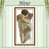 Sari beauty girl paintings home wall Decor counted print on canvas DMC Cross Stitch kits 11CT 14CT needlework Set DIY embroidery