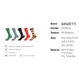 SANZETTI 5 Pairs/Lot Colorful Bright Women Socks Novelty Pattern Plane Space Star Cute Sword Female Combed Cotton Socks