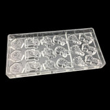 Santa Claus chocolate molds,Christmas Day shape chocolate polycarbonate mold,pc plastic Festival tree candy tools